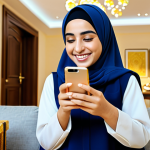 Daily Rewards**

"A cheerful young Arab woman with a hijab, smiling as she logs into Royal Match on her smartphone. She is surrounded by sparkling gold coins and virtual gift boxes. Background: A cozy, modern living room decorated with Arabic calligraphy. Fully clothed, modest attire, safe for work, appropriate content, family-friendly, perfect anatomy, natural pose, high quality."

**